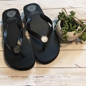 Vince Camuto | Black Wedge Rahina Flip Flop
